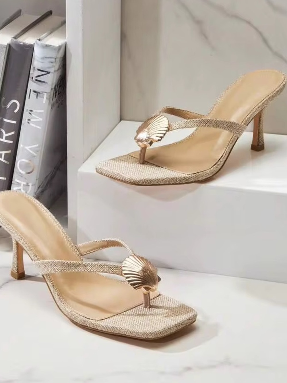 Shein Seashell Heels - Picture 1 of 5